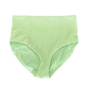 Calia Swim Bottoms Women's Small Pistachio Green Ribbed HIgh Waist Full Coverage